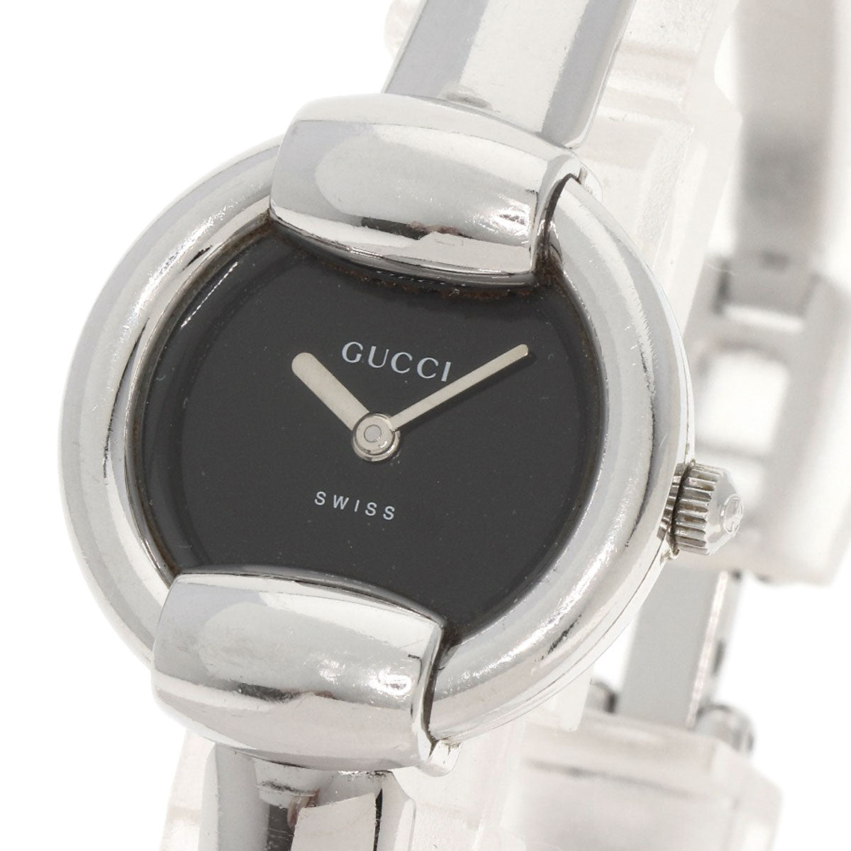 GUCCI Watches Quartz 1400L Stainless Steel Silver Round face black dial