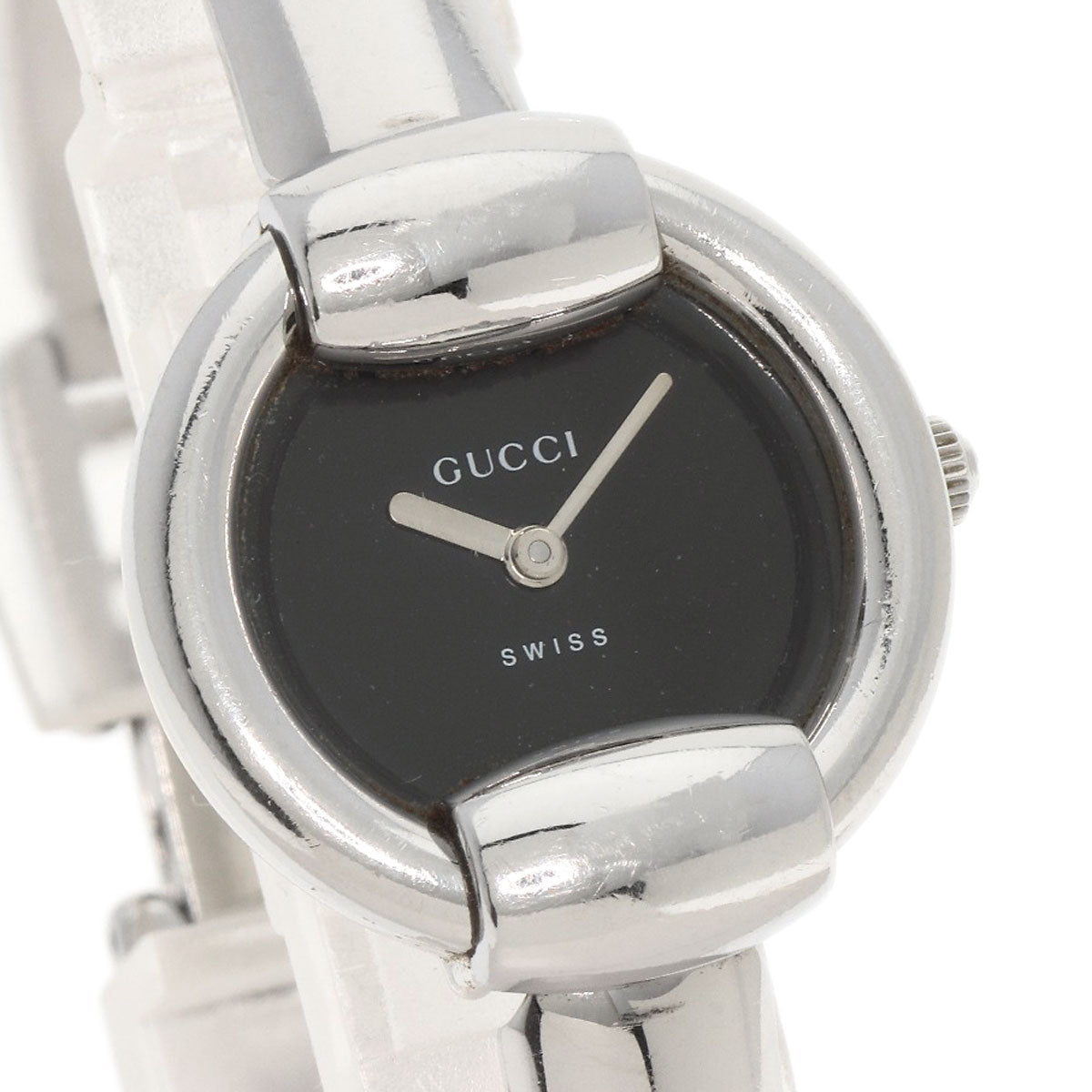 GUCCI Watches Quartz 1400L Stainless Steel Silver Round face black dial