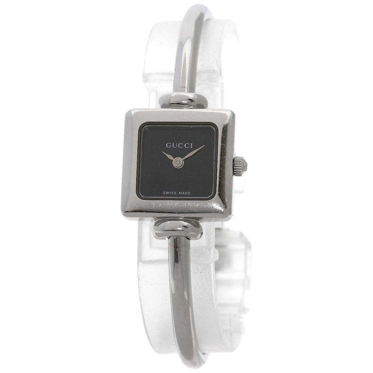 GUCCI Watches Quartz 1900L Stainless Steel , Stainless Steel Silver Square face Silver dial Women Used