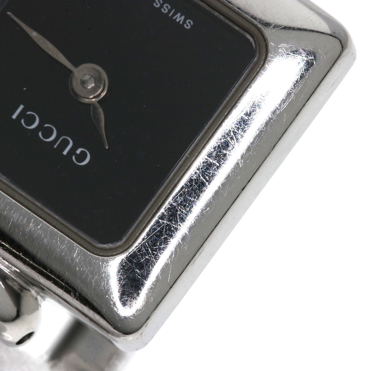 GUCCI Watches Quartz 1900L Stainless Steel , Stainless Steel Silver Square face Silver dial Women Used