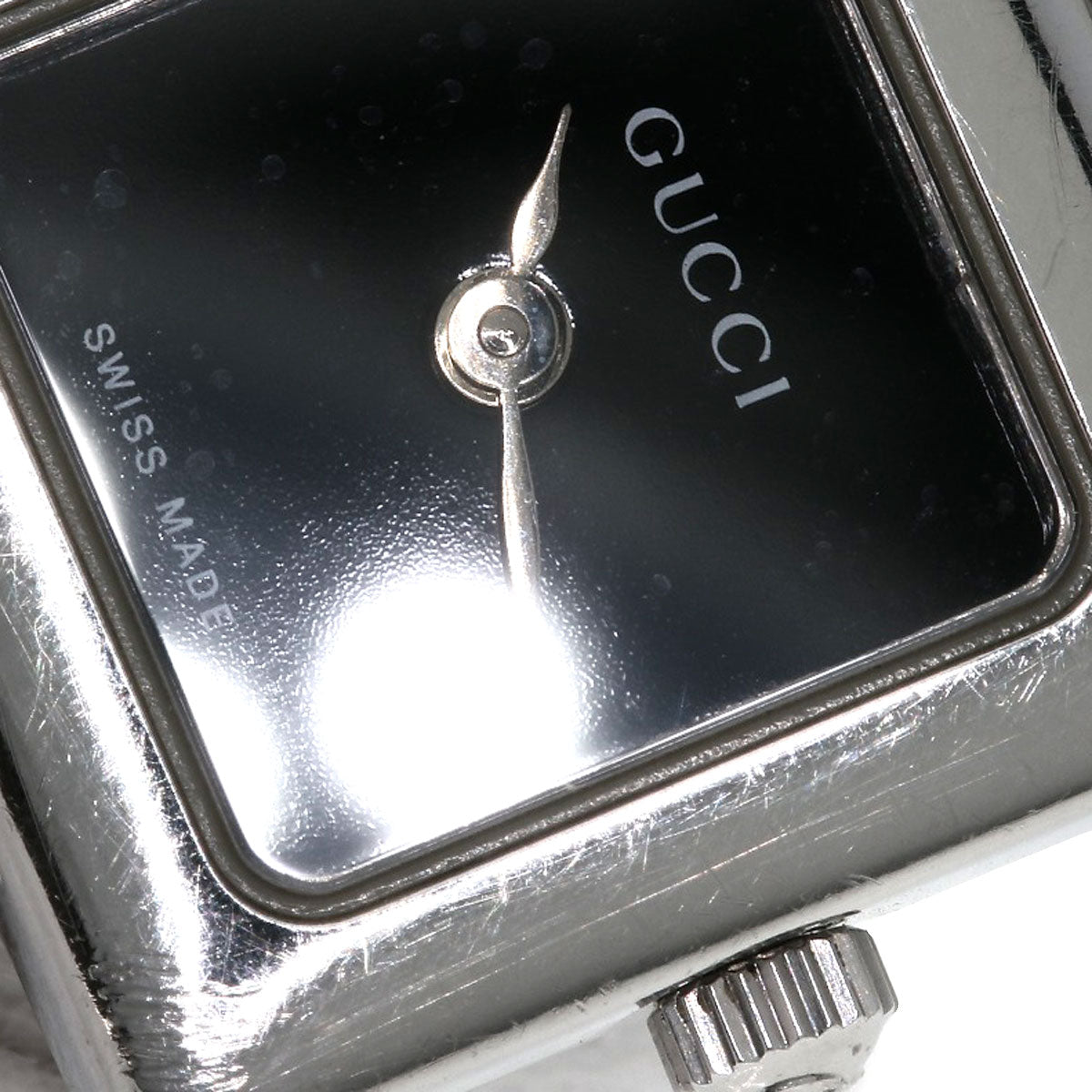 GUCCI Watches Quartz 1900L Stainless Steel , Stainless Steel Silver Square face Silver dial Women Used