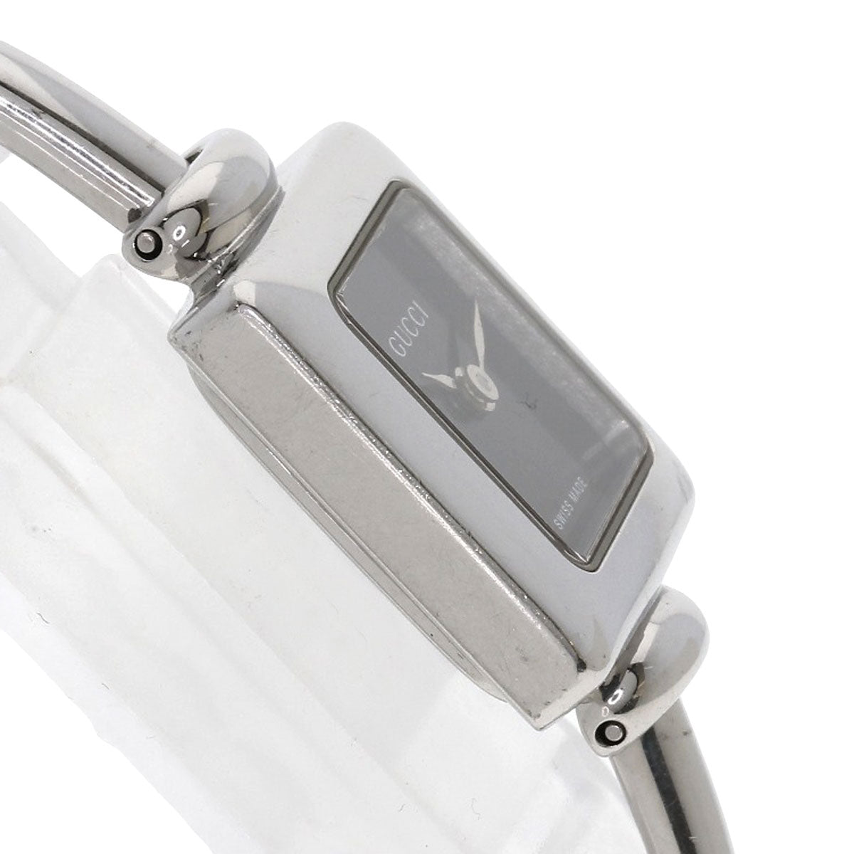 GUCCI Watches Quartz 1900L Stainless Steel , Stainless Steel Silver Square face Silver dial Women Used