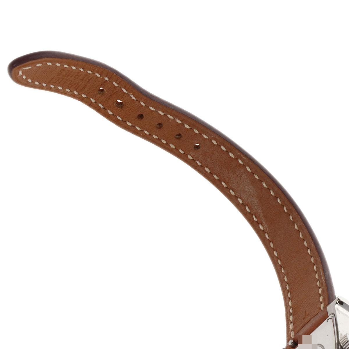 HERMES Watches Quartz HH1.110 Stainless Steel, Leather Silver H watch mini Silver dial Women Used