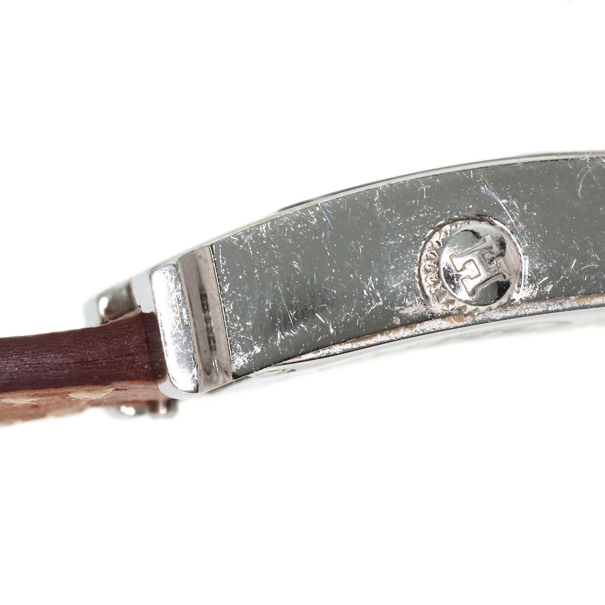 HERMES Watches Quartz HH1.110 Stainless Steel, Leather Silver H watch mini Silver dial Women Used