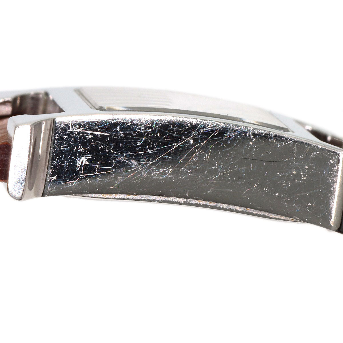 HERMES Watches Quartz HH1.110 Stainless Steel, Leather Silver H watch mini Silver dial Women Used