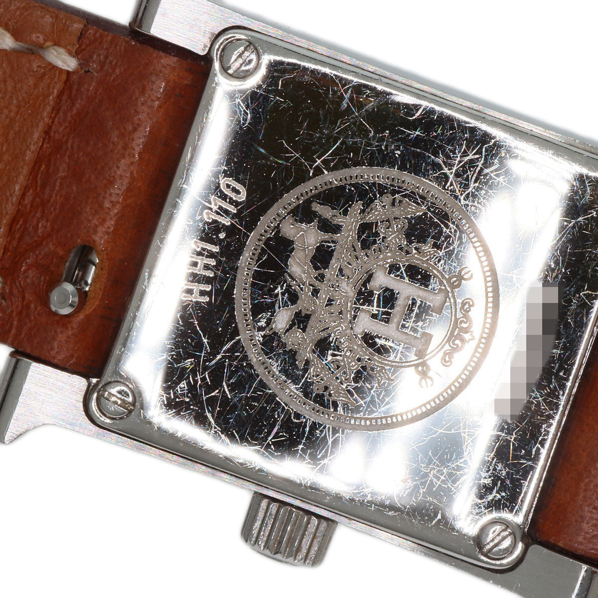 HERMES Watches Quartz HH1.110 Stainless Steel, Leather Silver H watch mini Silver dial Women Used