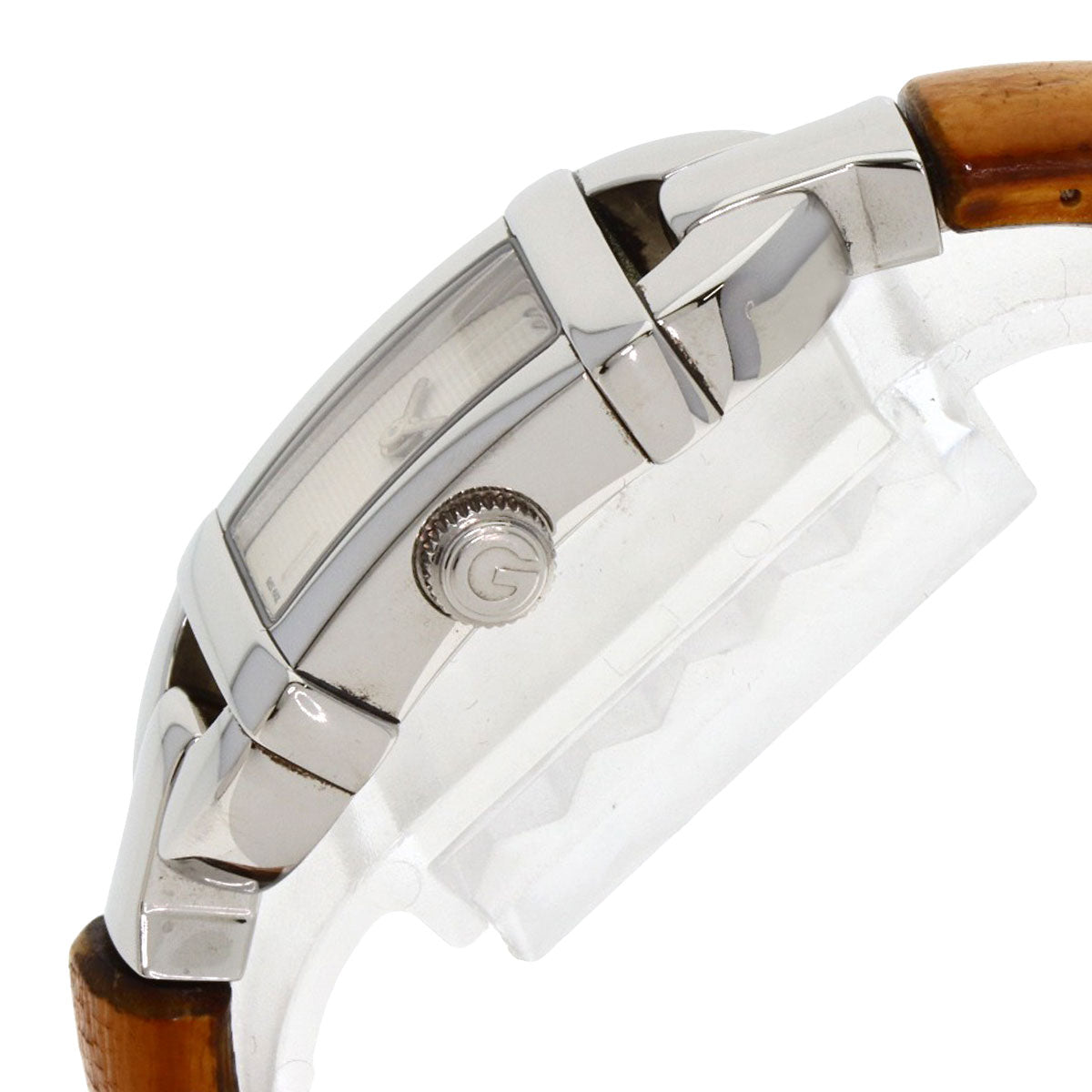 GUCCI Watches Quartz 6800L Stainless Steel, Bamboo Silver Bamboo Silver dial Women Used