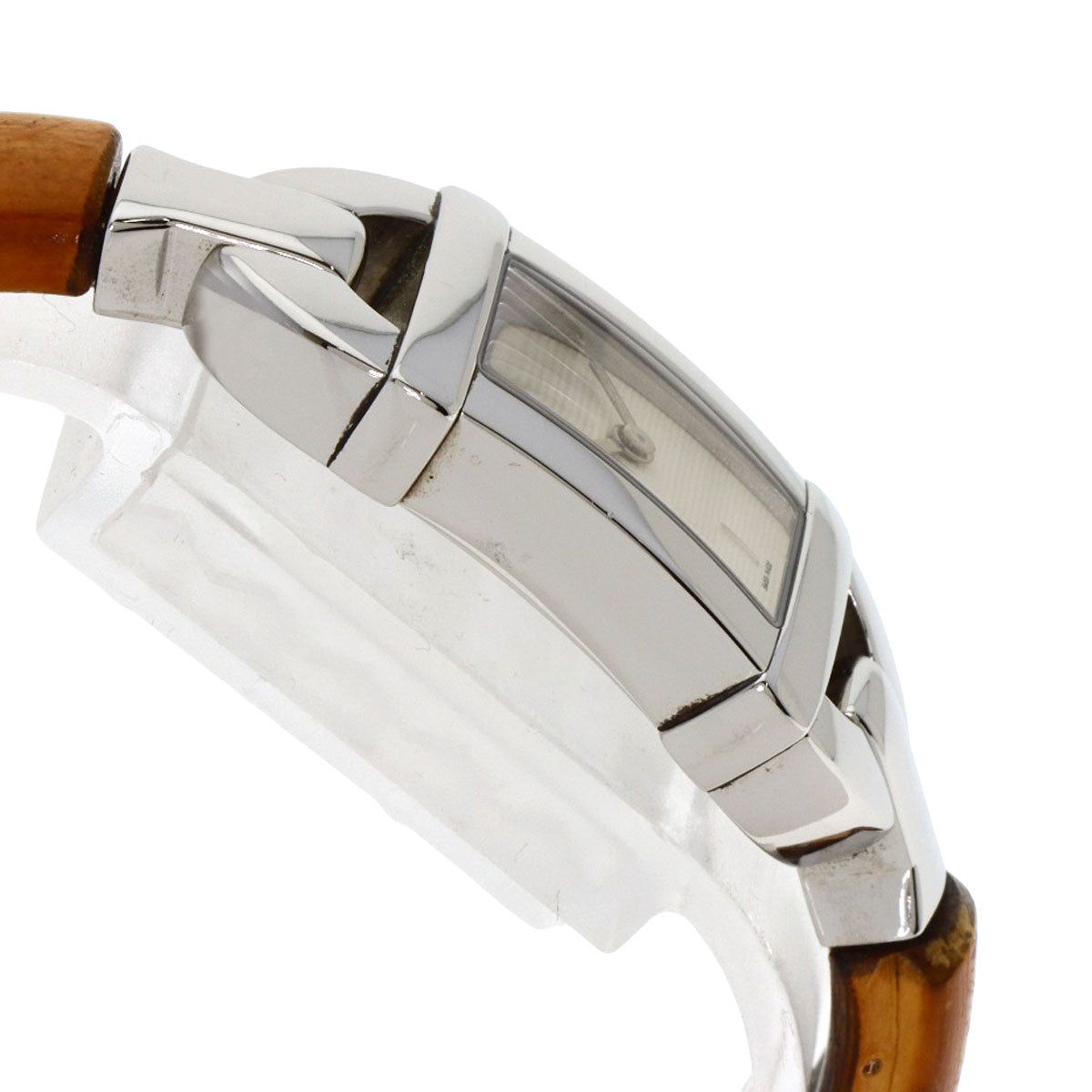 GUCCI Watches Quartz 6800L Stainless Steel, Bamboo Silver Bamboo Silver dial Women Used