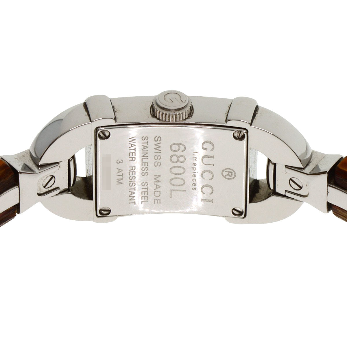 GUCCI Watches Quartz 6800L Stainless Steel, Bamboo Silver Bamboo Silver dial Women Used