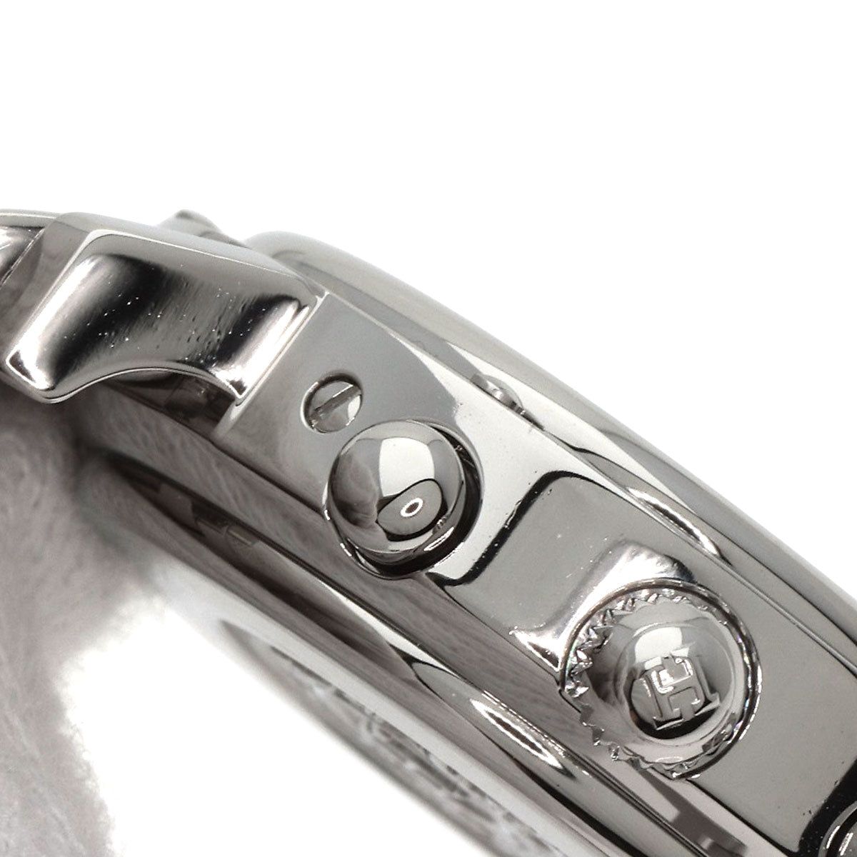 HERMES Watches Quartz CL1.310 Stainless Steel , Stainless Steel Silver Clipper Chronograph blue dial Women Used