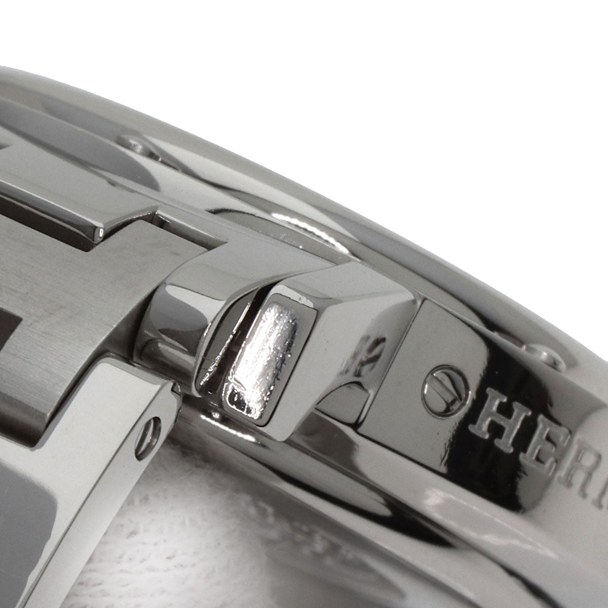 HERMES Watches Quartz CL1.310 Stainless Steel , Stainless Steel Silver Clipper Chronograph blue dial Women Used