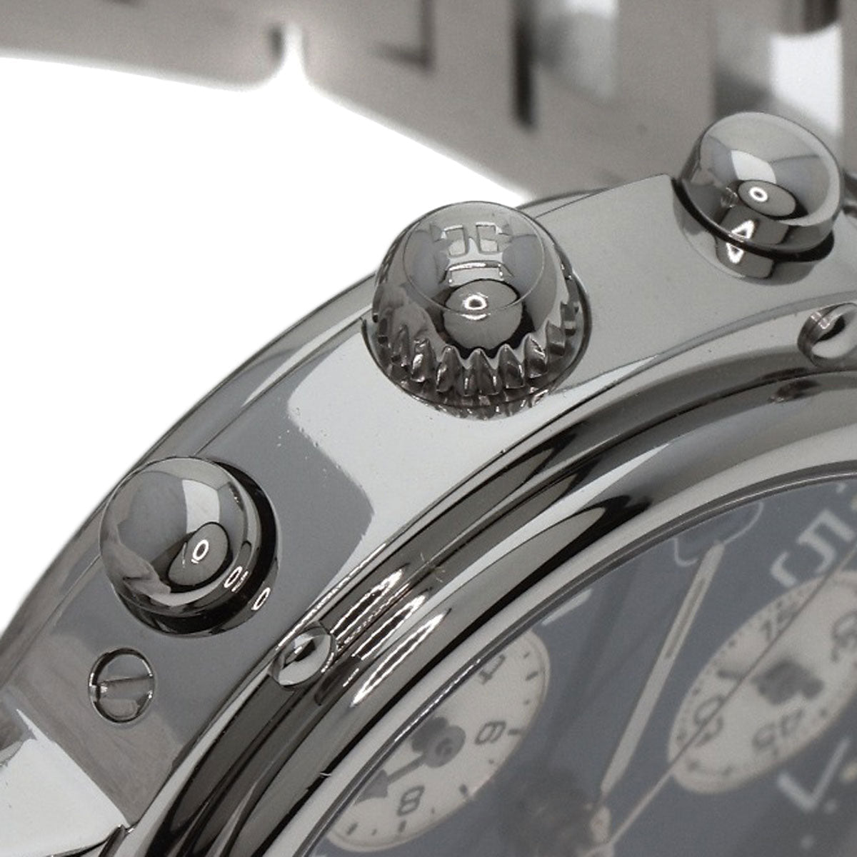 HERMES Watches Quartz CL1.310 Stainless Steel , Stainless Steel Silver Clipper Chronograph blue dial Women Used