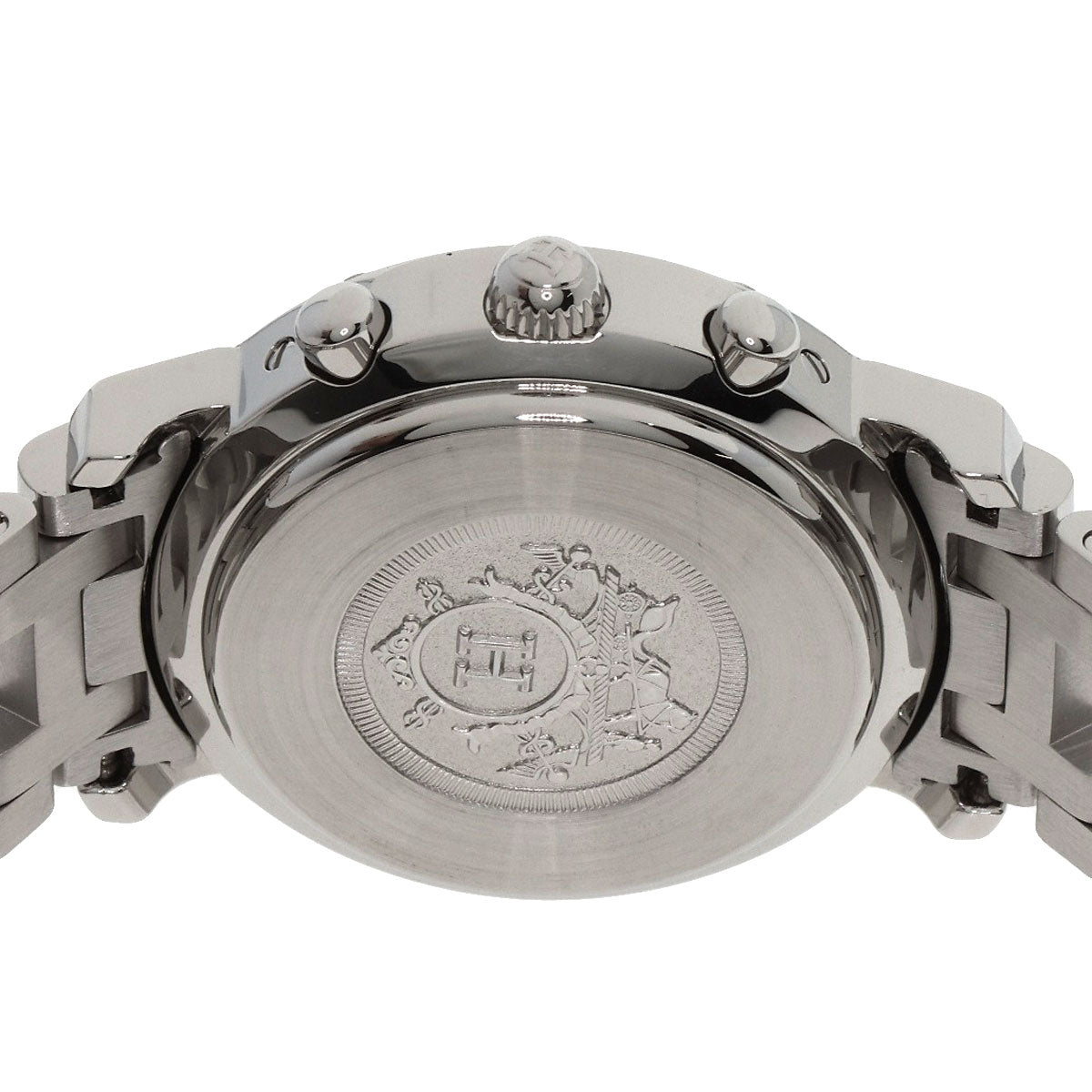 HERMES Watches Quartz CL1.310 Stainless Steel , Stainless Steel Silver Clipper Chronograph blue dial Women Used