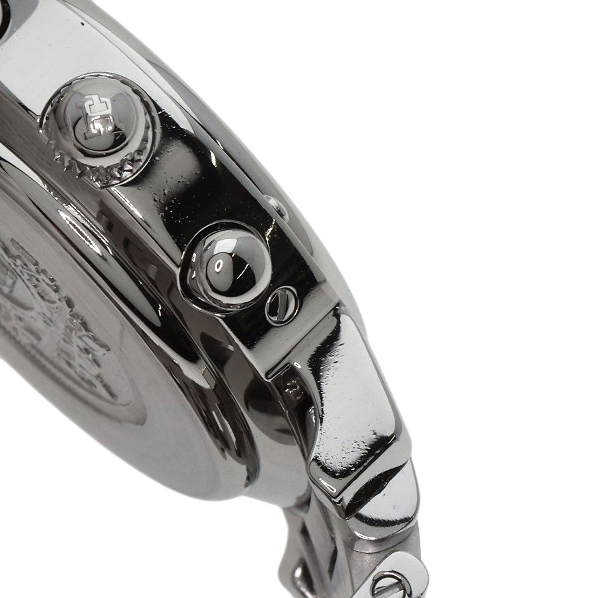 HERMES Watches Quartz CL1.310 Stainless Steel , Stainless Steel Silver Clipper Chronograph blue dial Women Used