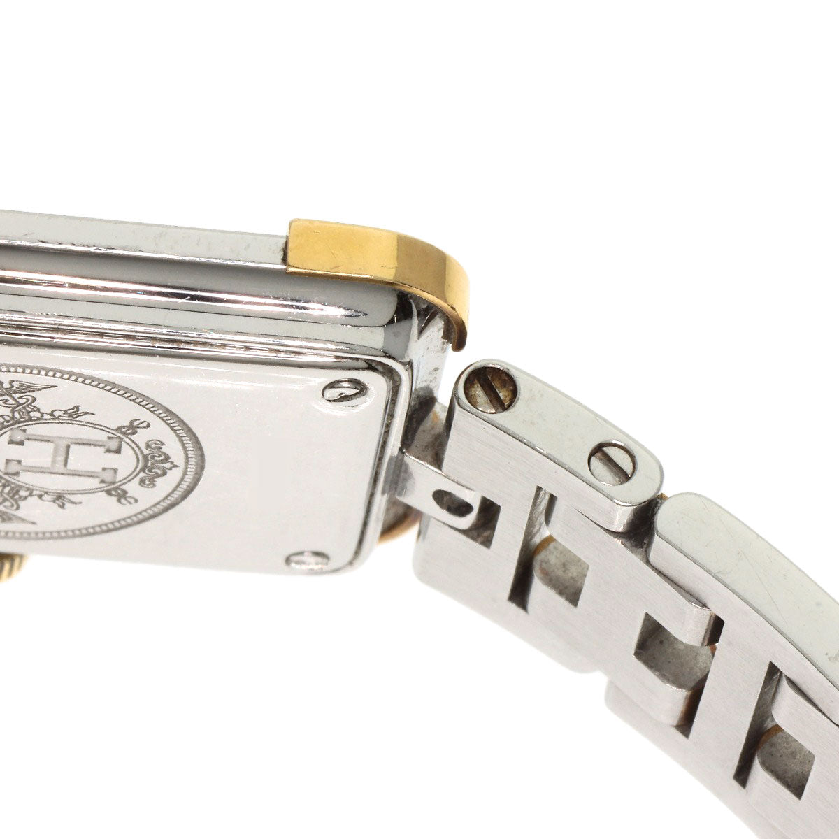 HERMES Watches Quartz CR1.220 Stainless Steel , SSxGP gold Clojure white dial Women Used