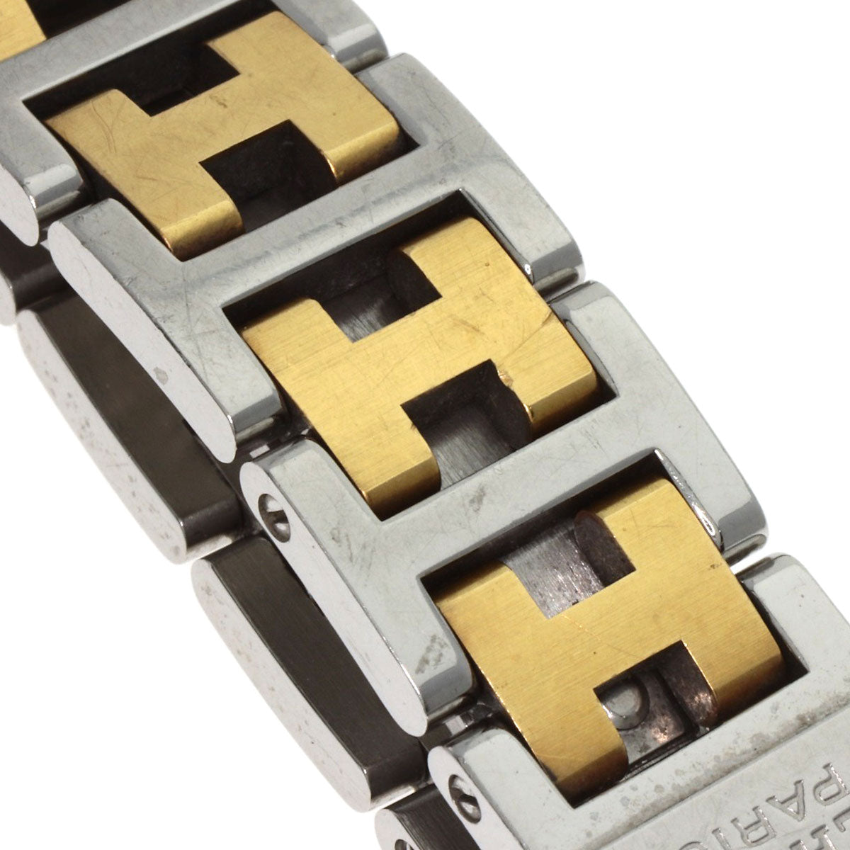 HERMES Watches Quartz CR1.220 Stainless Steel , SSxGP gold Clojure white dial Women Used