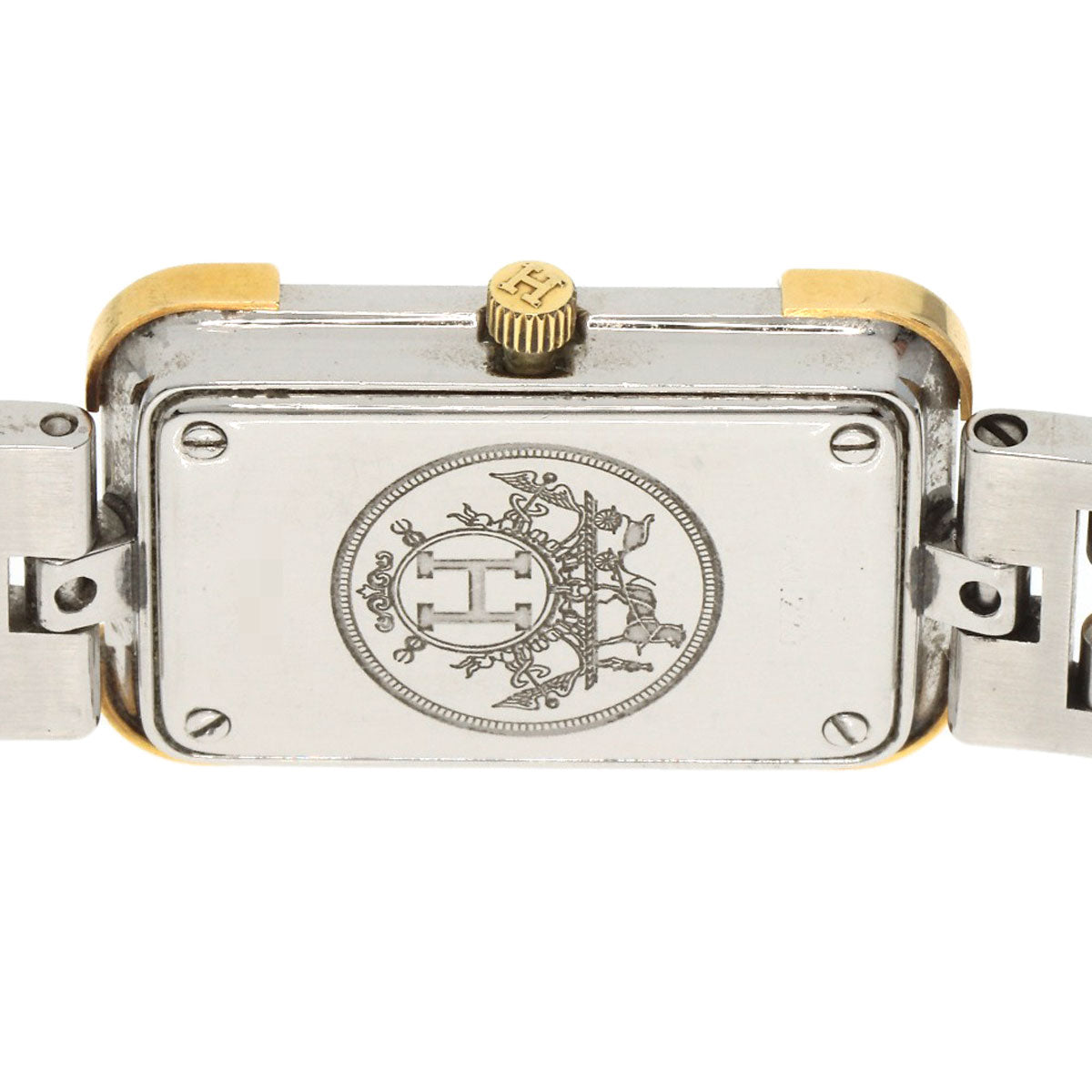 HERMES Watches Quartz CR1.220 Stainless Steel , SSxGP gold Clojure white dial Women Used