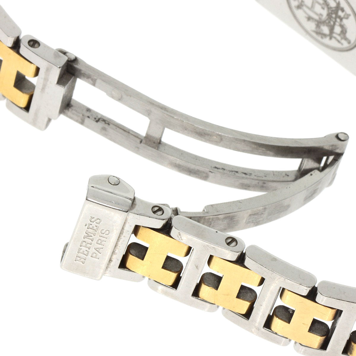 HERMES Watches Quartz CR1.220 Stainless Steel , SSxGP gold Clojure white dial Women Used