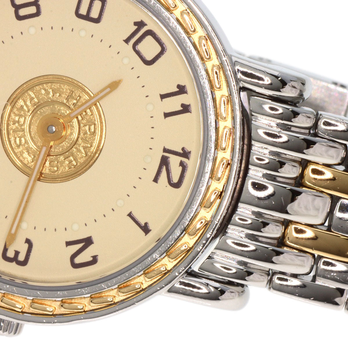 HERMES Watches Quartz SE4.220 Stainless Steel gold Serie Ivory dial