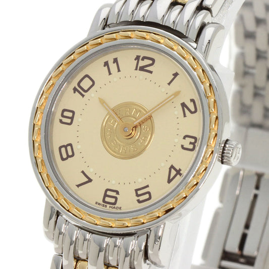 HERMES Watches Quartz SE4.220 Stainless Steel , SSxGP gold Serie Ivory dial Women Used