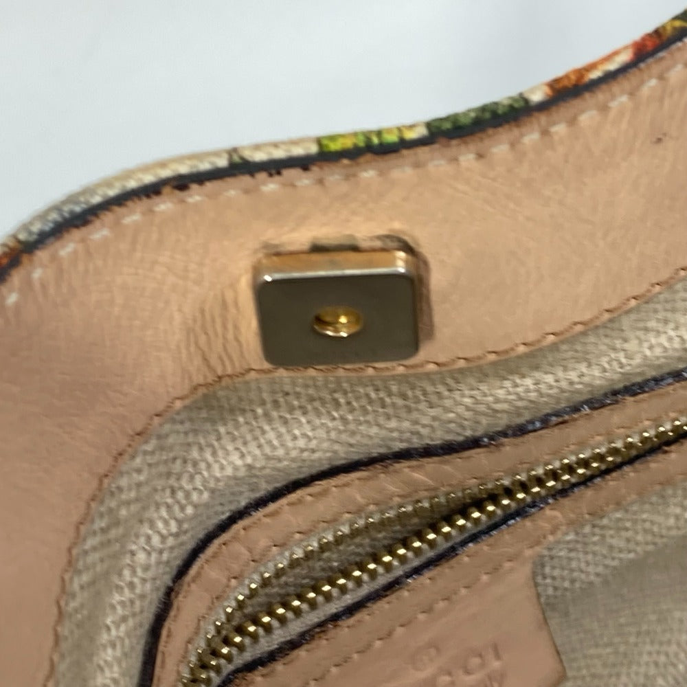 GUCCI Shoulder Bag 137385 Canvas / leather multicolor Flora floral pattern flower