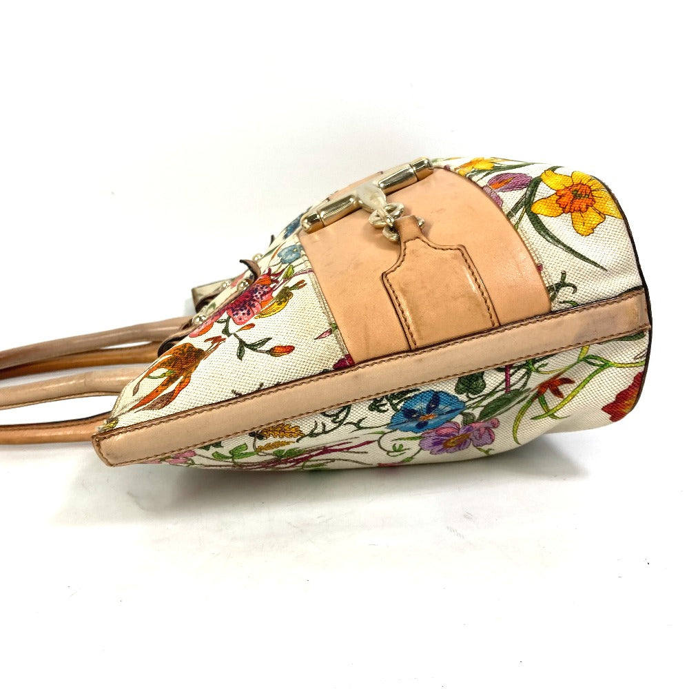 GUCCI Shoulder Bag 137385 Canvas / leather multicolor Flora floral pattern flower