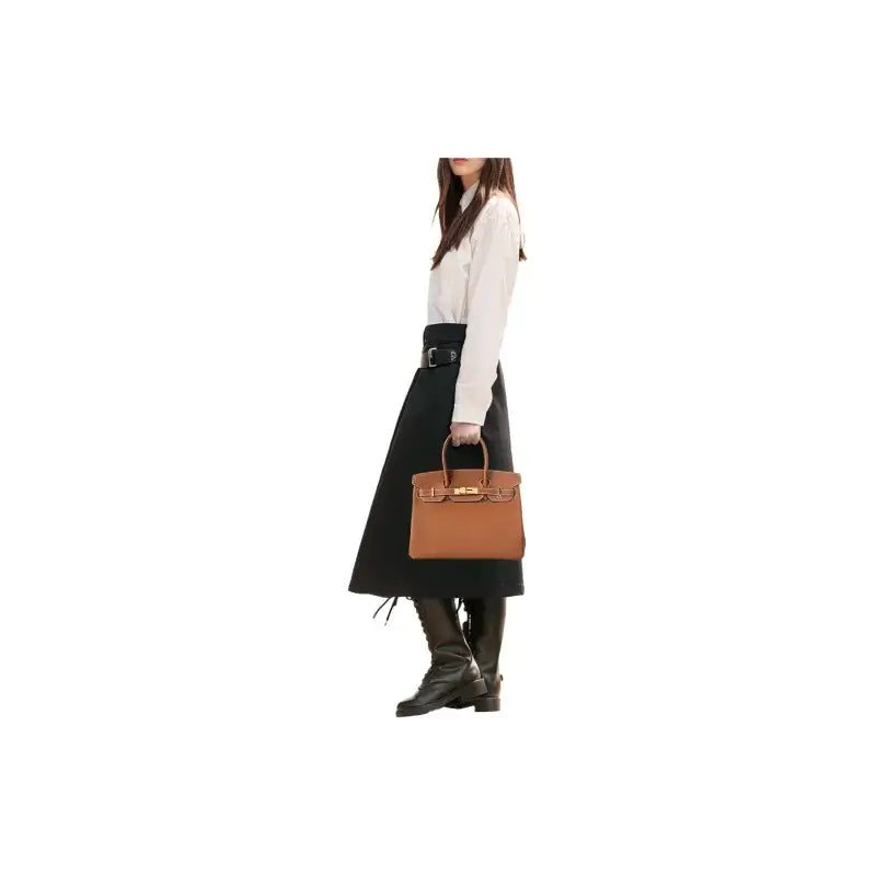 HERMES Birkin 25 Bag brown togo Leather Handbag (25,28,32)  gold hardware