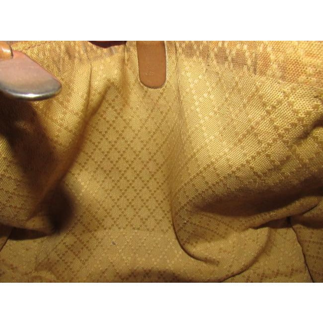 Gucci Vintage Pursesdesigner Purses Brown Small G Logo Print Fabric And Camel Leather With Redgreen