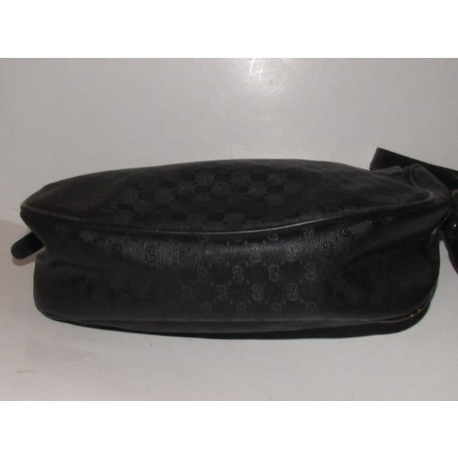 Gucci Vintage Pursesdesigner Purses Black With Small G Logo Print Coated Canvasleather Leathercoated