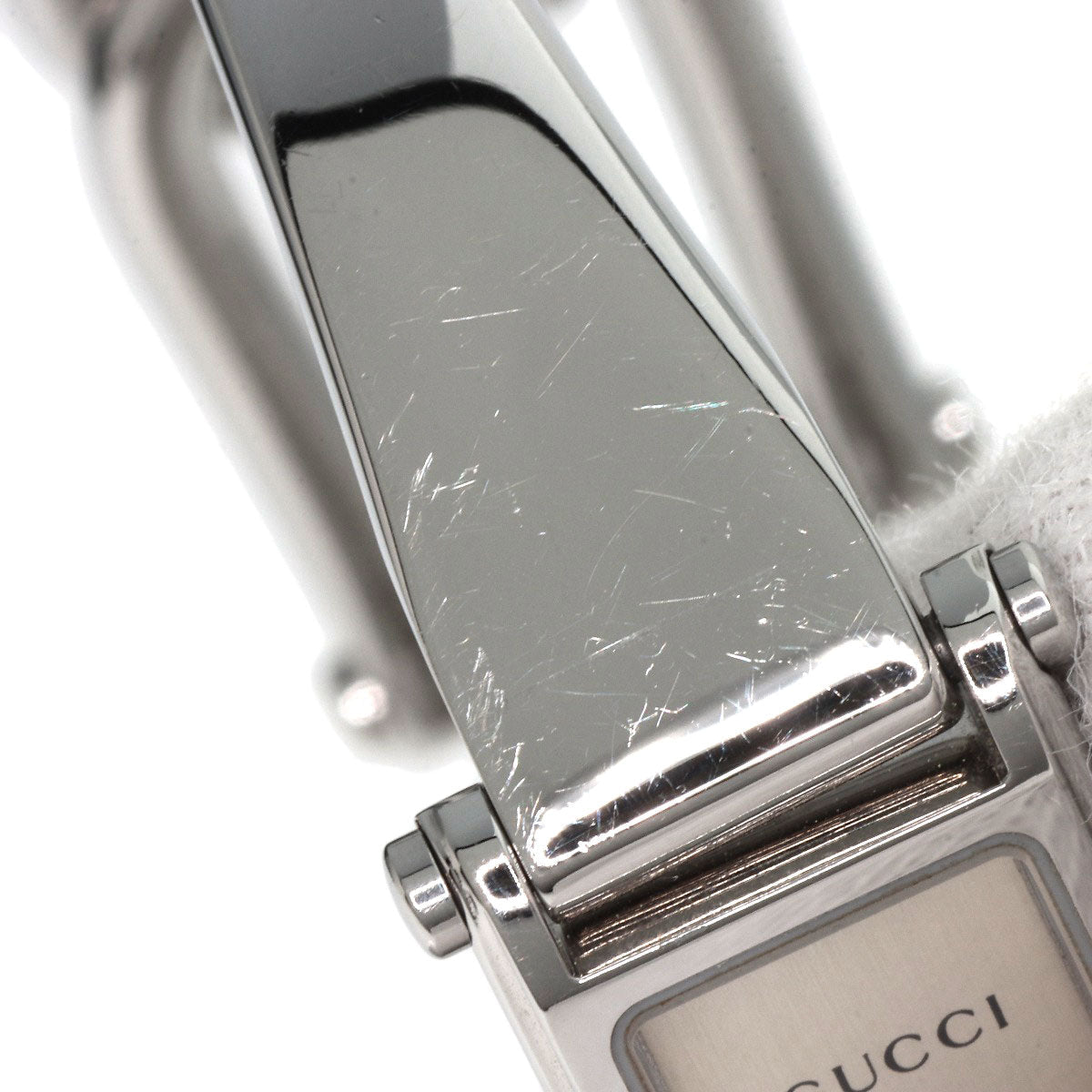 GUCCI Watches Quartz 1500L Stainless Steel , Stainless Steel Silver Square face Silver dial Women Used