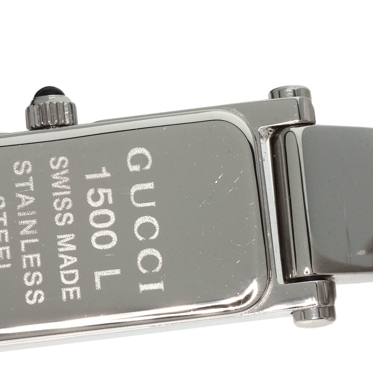 GUCCI Watches Quartz 1500L Stainless Steel , Stainless Steel Silver Square face Silver dial Women Used
