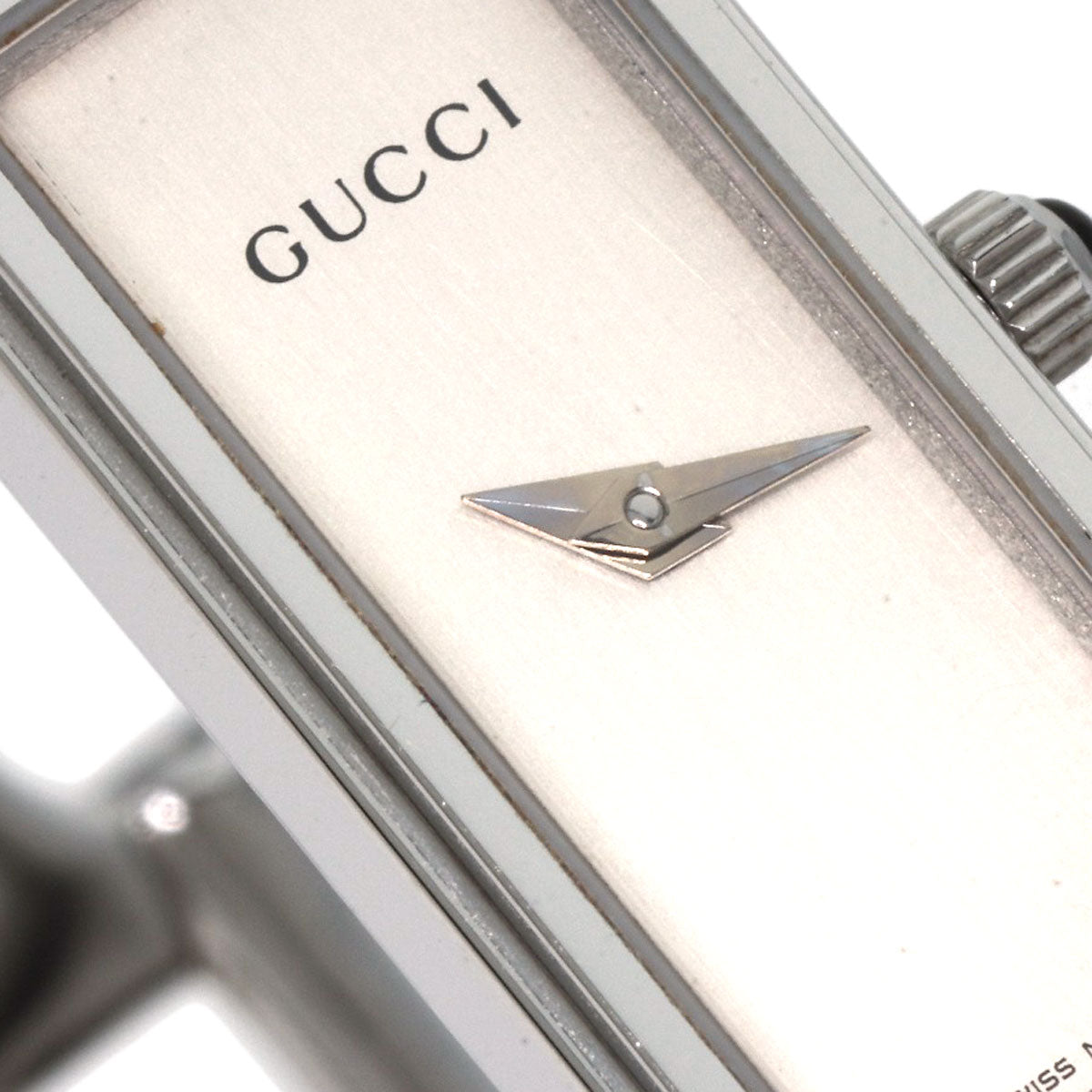 GUCCI Watches Quartz 1500L Stainless Steel , Stainless Steel Silver Square face Silver dial Women Used