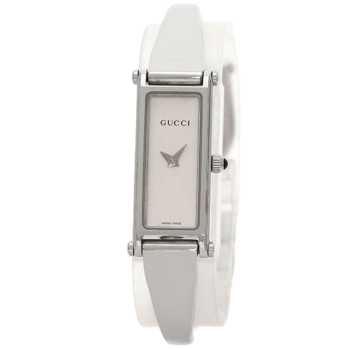 GUCCI Watches Quartz 1500L Stainless Steel , Stainless Steel Silver Square face Silver dial Women Used