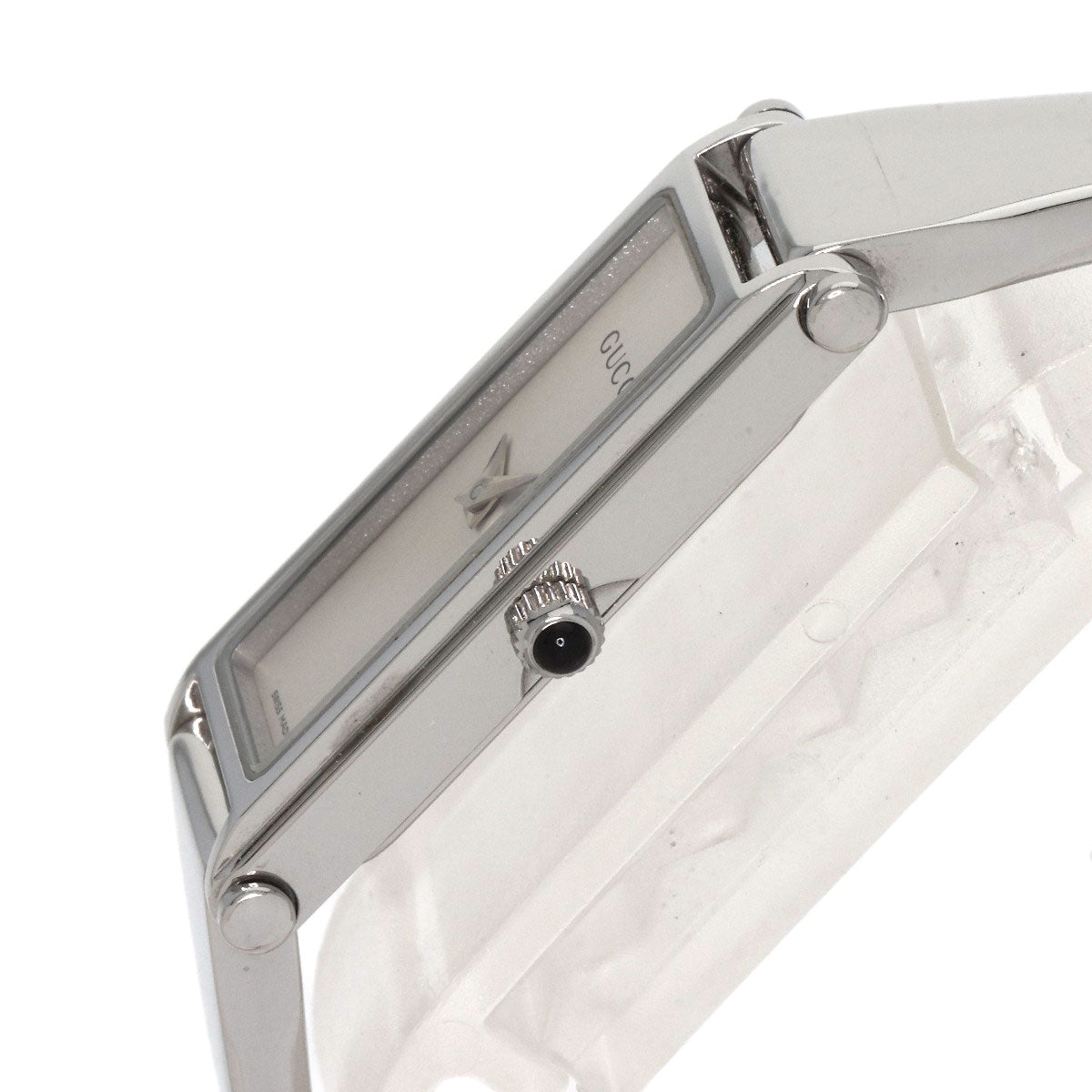 GUCCI Watches Quartz 1500L Stainless Steel , Stainless Steel Silver Square face Silver dial Women Used