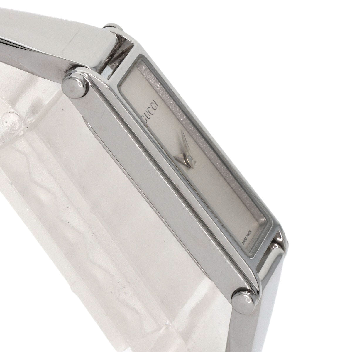 GUCCI Watches Quartz 1500L Stainless Steel , Stainless Steel Silver Square face Silver dial Women Used