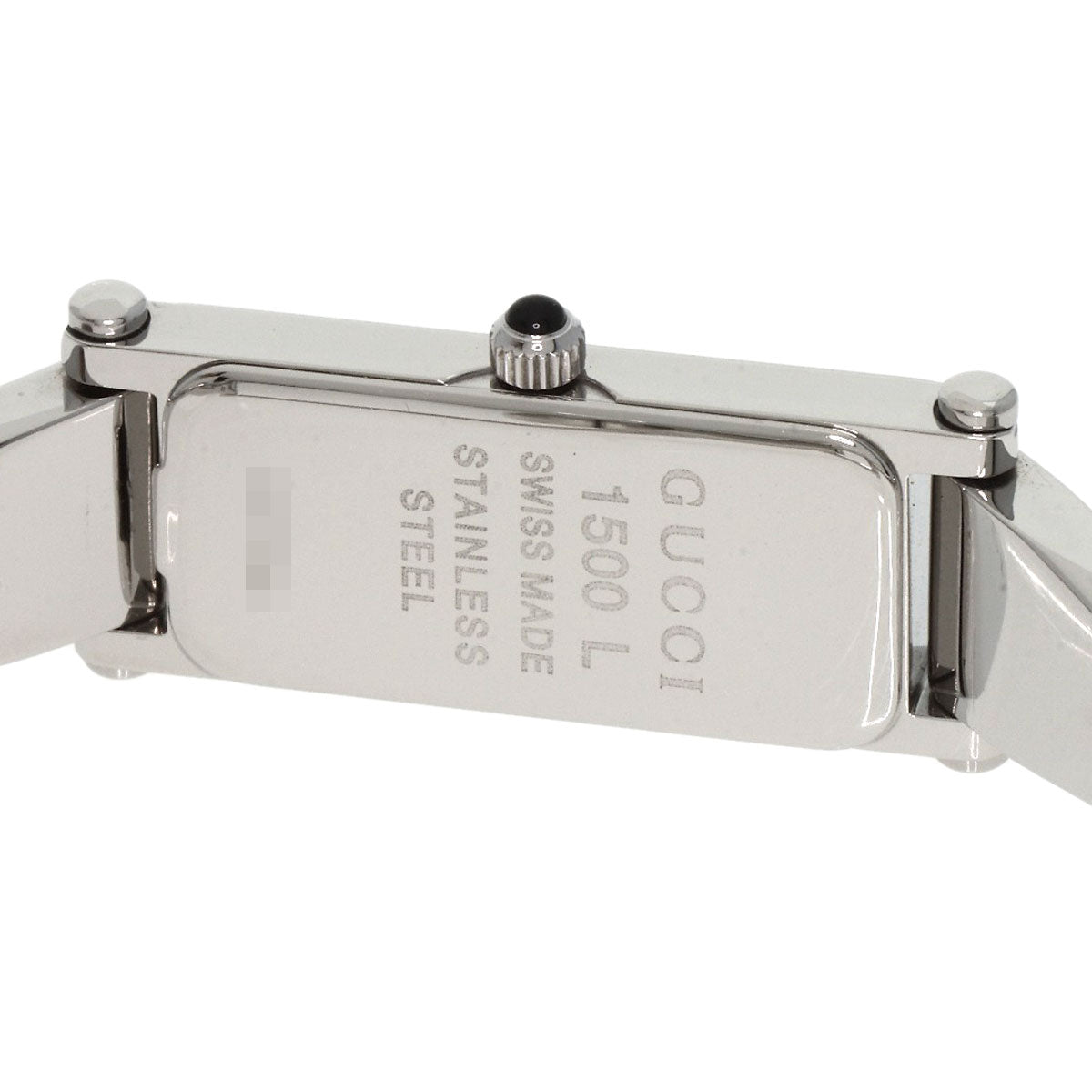 GUCCI Watches Quartz 1500L Stainless Steel , Stainless Steel Silver Square face Silver dial Women Used