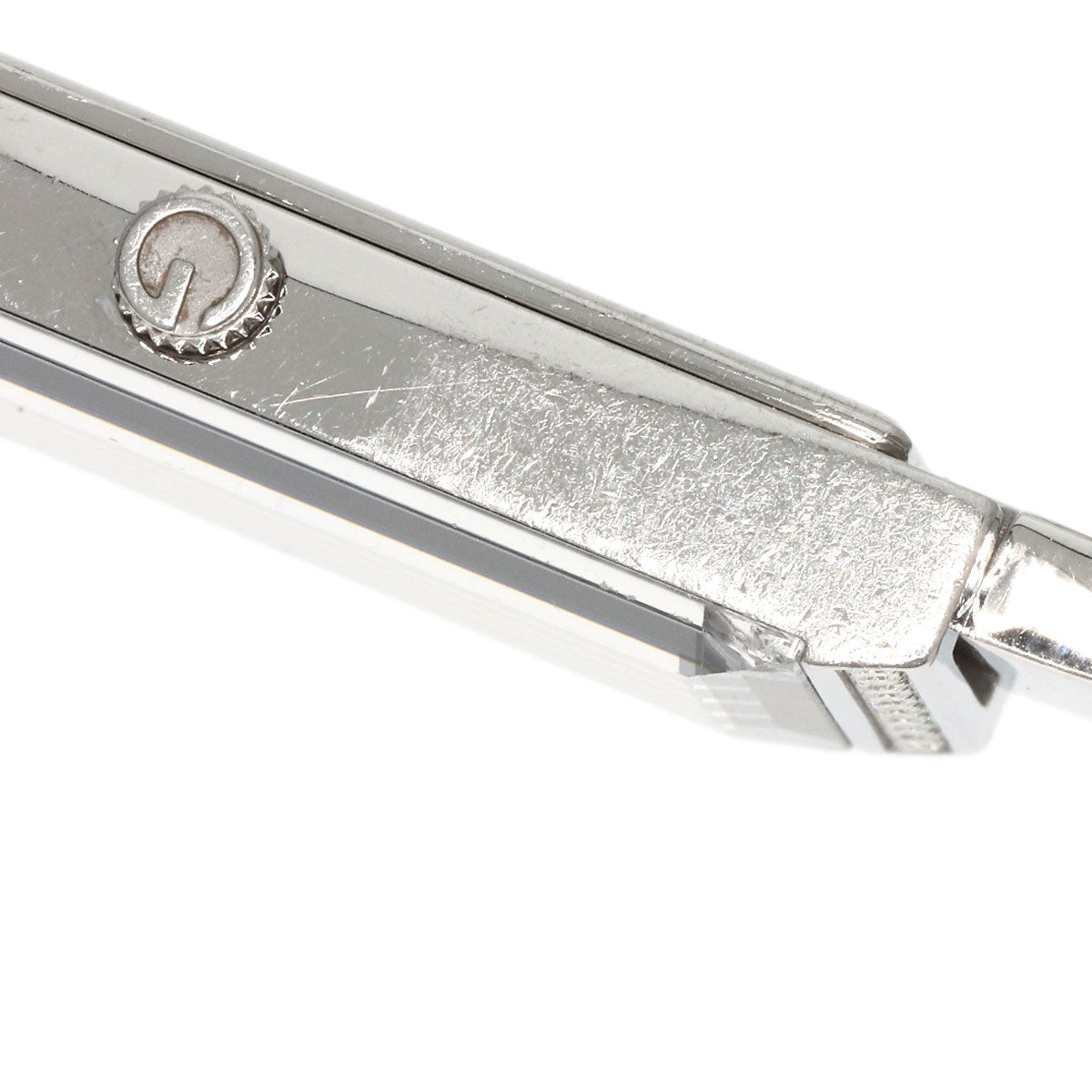 GUCCI Watches Quartz 127.5 Stainless Steel Silver Square Face Bezel Diamond mirror dial