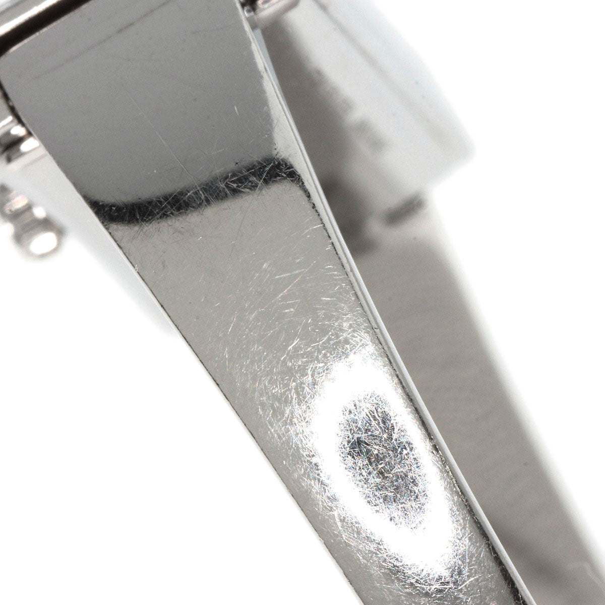 GUCCI Watches Quartz 127.5 Stainless Steel Silver Square Face Bezel Diamond mirror dial