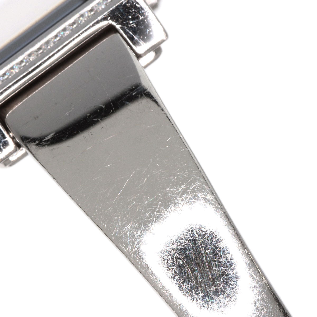 GUCCI Watches Quartz 127.5 Stainless Steel Silver Square Face Bezel Diamond mirror dial