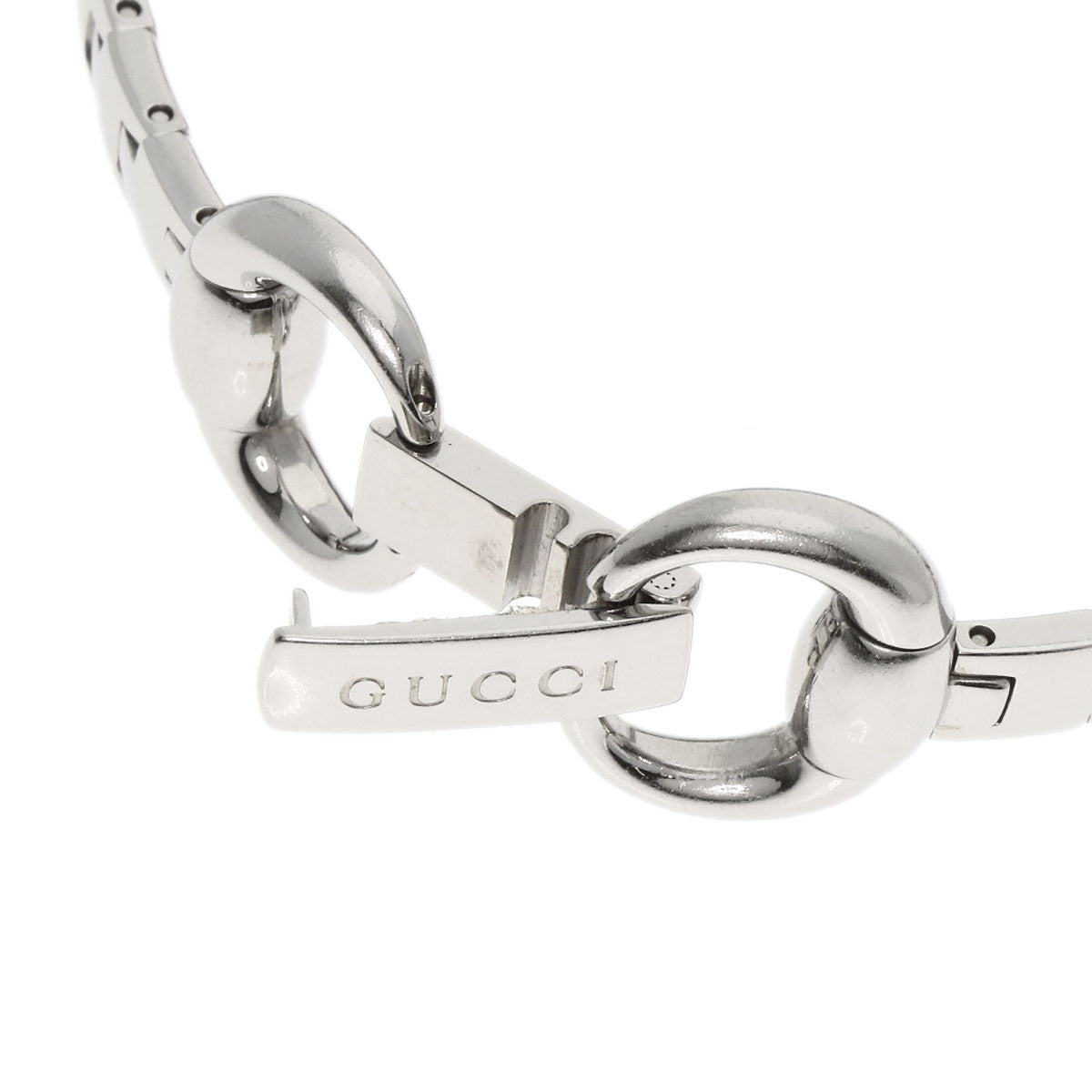 GUCCI Watches Quartz 127.5 Stainless Steel Silver Square Face Bezel Diamond mirror dial