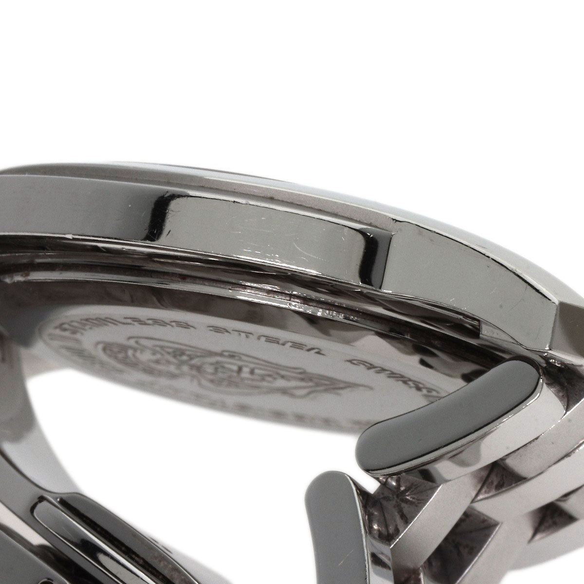 GUCCI Watches Quartz 5500M Stainless Steel , Stainless Steel Silver Round face black dial mens Used