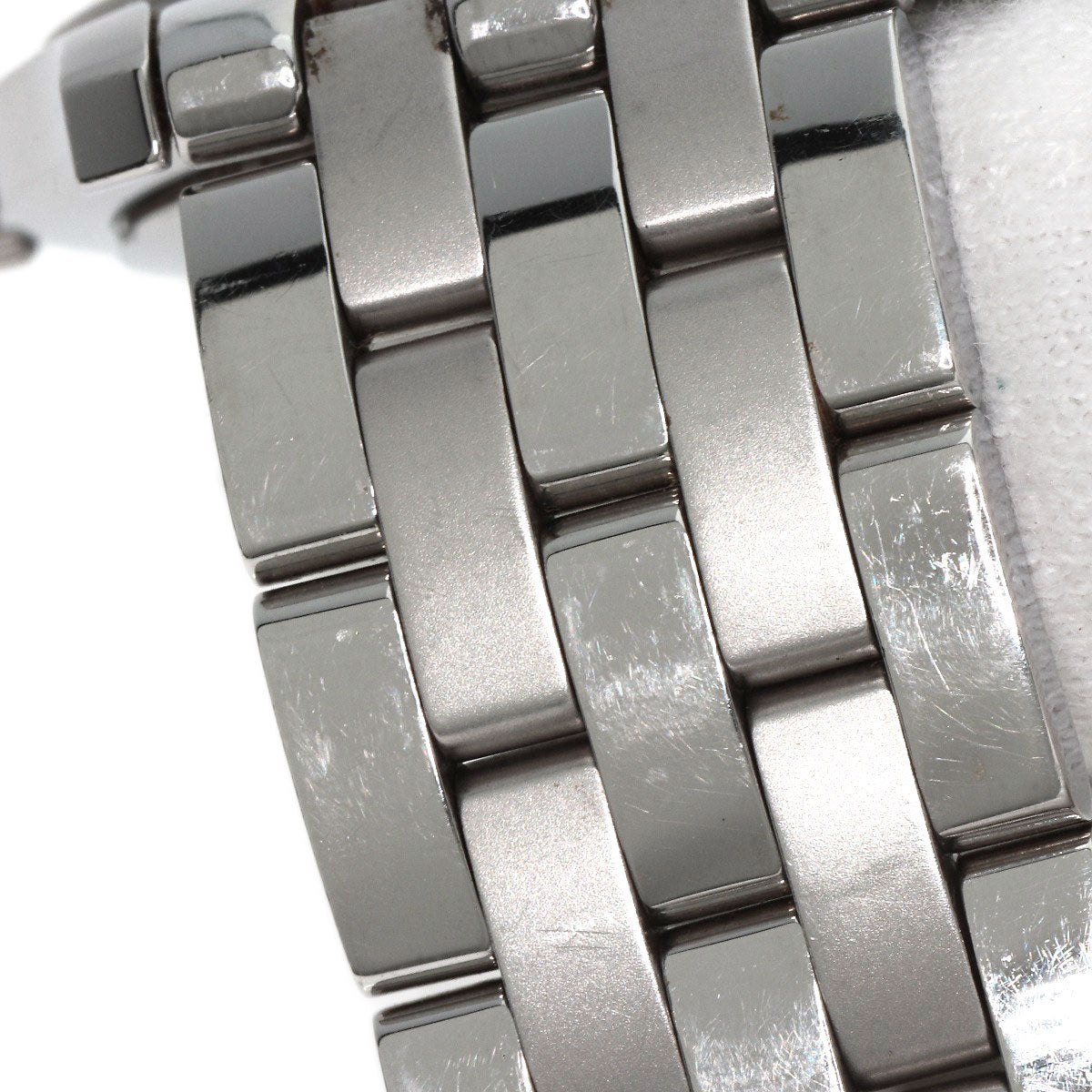 GUCCI Watches Quartz 5500M Stainless Steel , Stainless Steel Silver Round face black dial mens Used