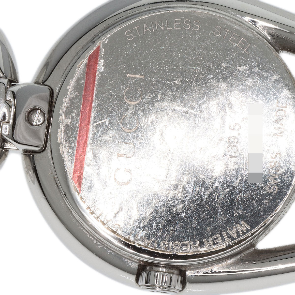 GUCCI Watches Quartz 139.5 Stainless Steel Silver Horsebit Black shell dial