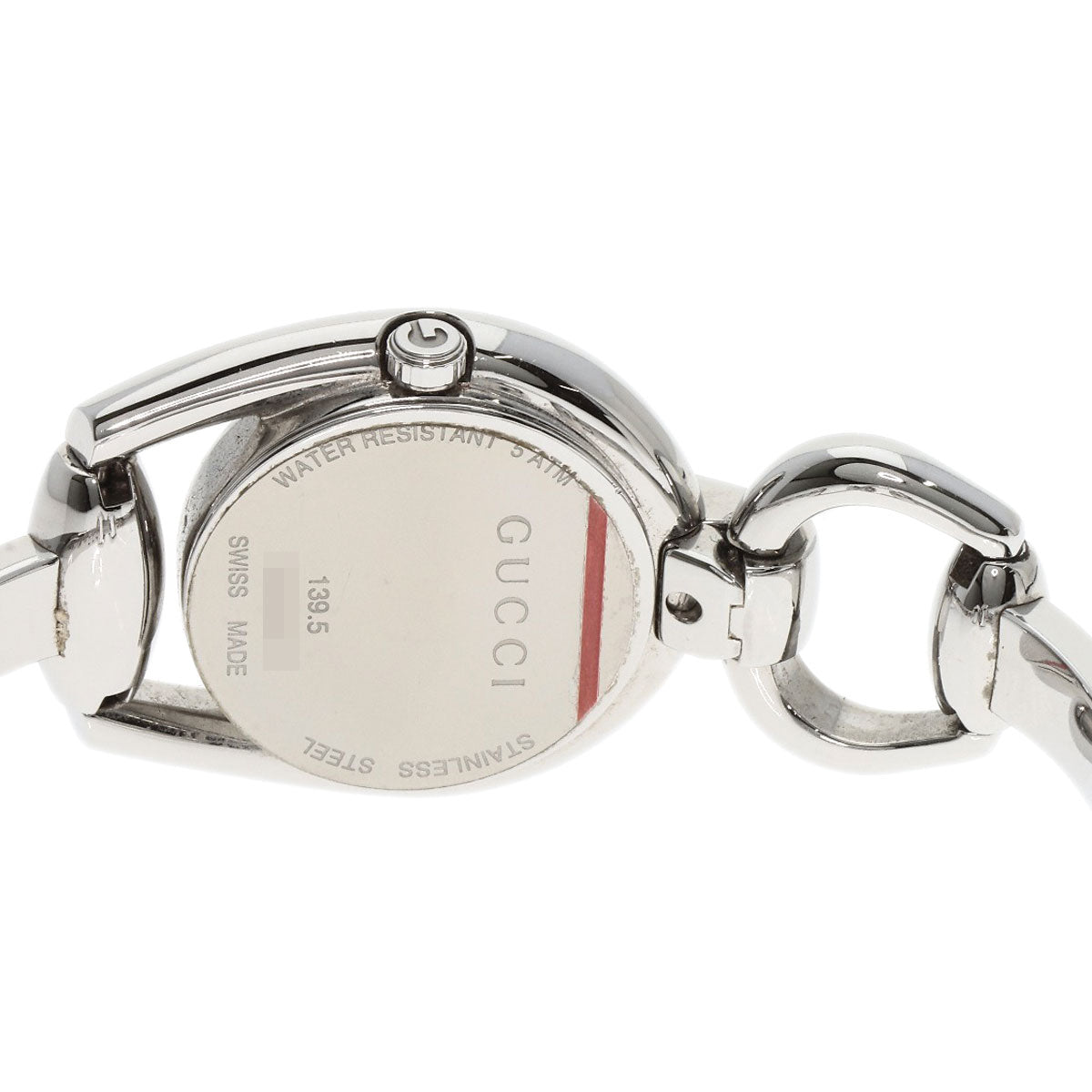 GUCCI Watches Quartz 139.5 Stainless Steel Silver Horsebit Black shell dial