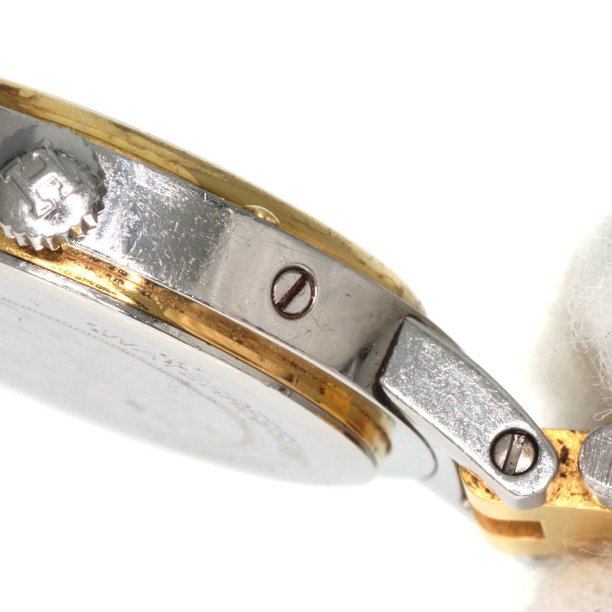 HERMES Watches Quartz Stainless Steel , SSxGP gold Clipper Old Belt cream dial Women Used