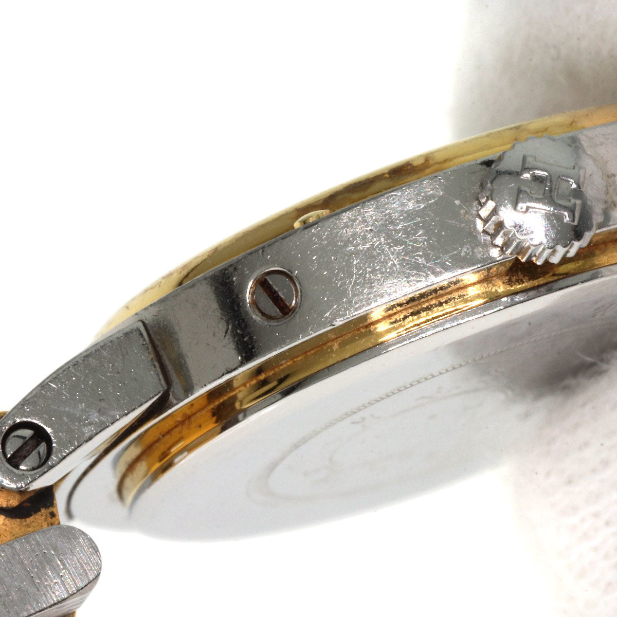 HERMES Watches Quartz Stainless Steel , SSxGP gold Clipper Old Belt cream dial Women Used
