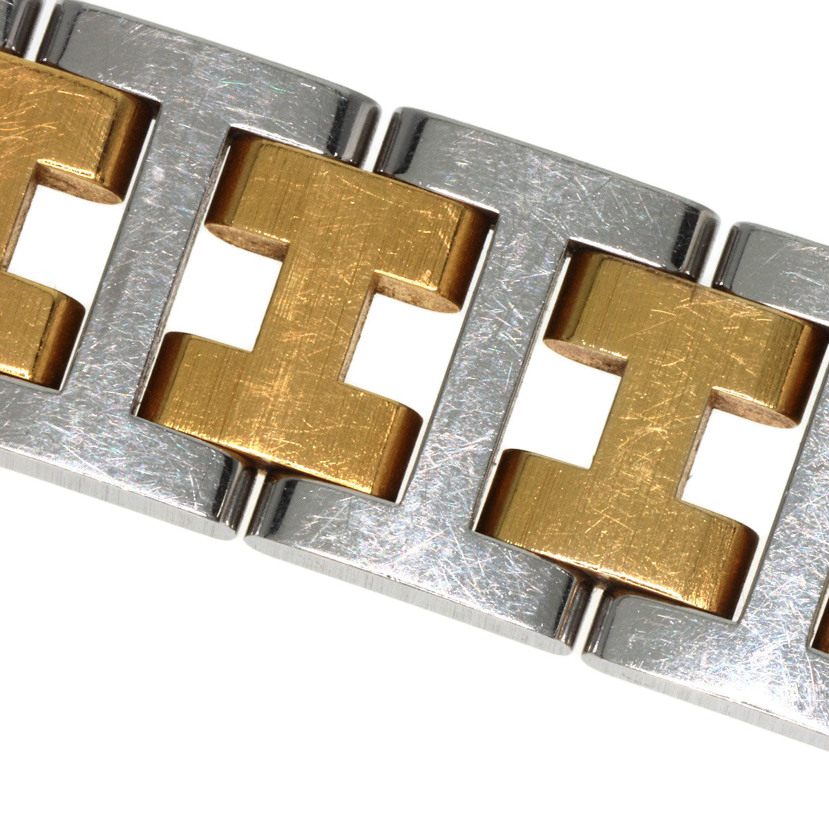 HERMES Watches Quartz Stainless Steel , SSxGP gold Clipper Old Belt cream dial Women Used