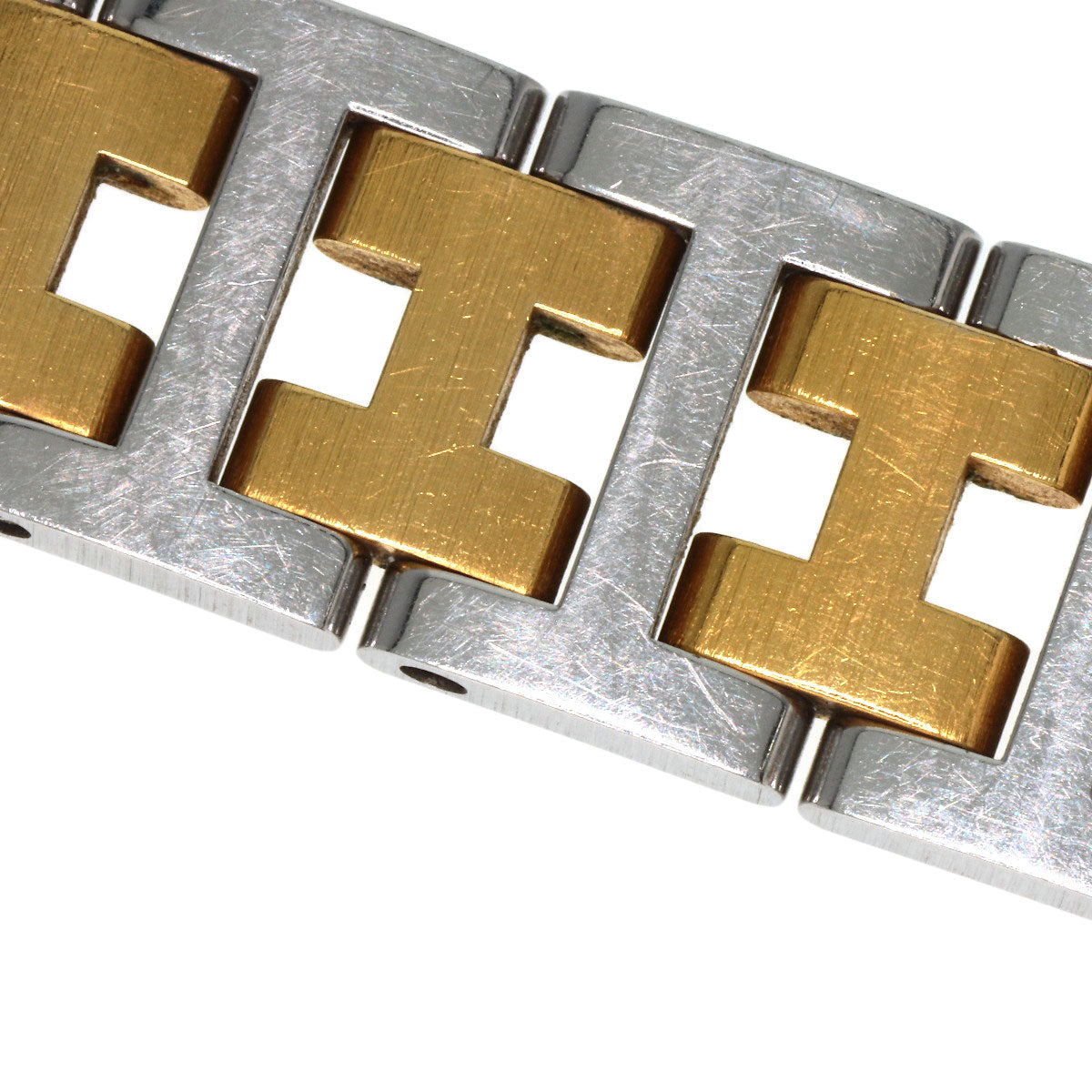 HERMES Watches Quartz Stainless Steel , SSxGP gold Clipper Old Belt cream dial Women Used