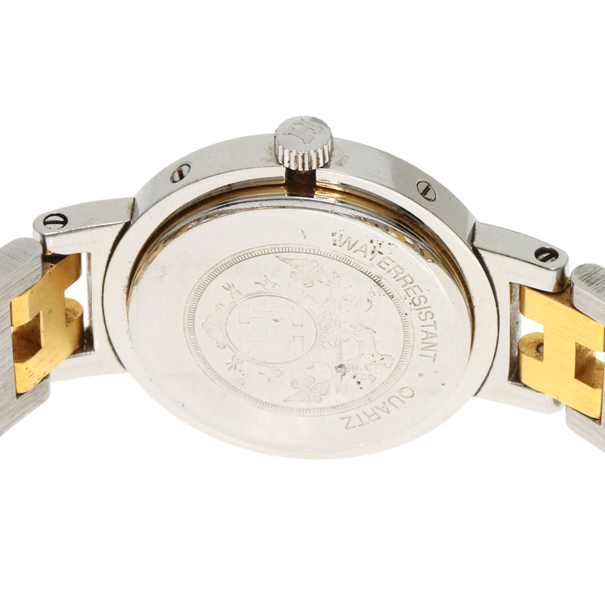 HERMES Watches Quartz Stainless Steel , SSxGP gold Clipper Old Belt cream dial Women Used