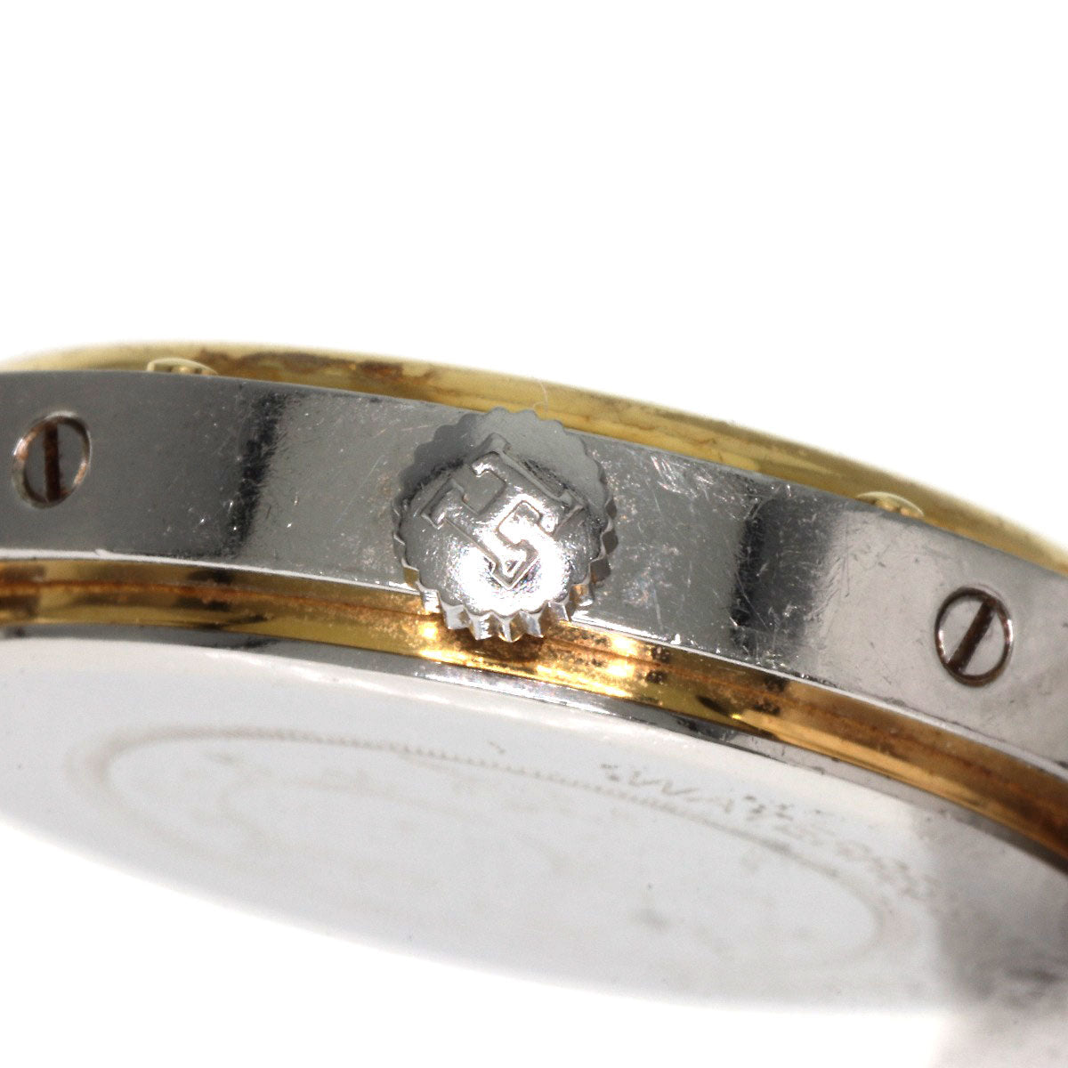 HERMES Watches Quartz Stainless Steel , SSxGP gold Clipper Old Belt cream dial Women Used